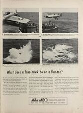 Vintage 1943 AGFA Ansco Photographer Pictures On Aircraft Carrier Advertisement picture