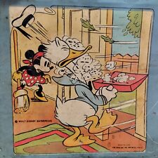 Vintage Donald Duck & Minnie Ohio Art Tin off of a 1930s Disney toy sweeper. picture