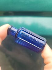 Phenomenal Miniature Deep COBALT Poison Bottle◇ Antique Dark Blue Poison picture