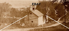 C 1907-1920s RPPC Postcard Leclair Iowa School Buildings Street KRUXO Sepia picture