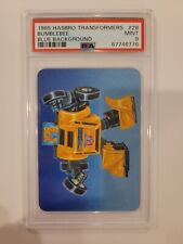 1985 HASBRO TRANSFORMERS #28 BUMBLEBEE BLUE BACKGROUND PSA MINT 9 🔥 🔥 🔥 picture