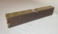 antique 19th century handmade Chas Welsh brass wood steel bubble level tool picture