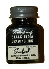 1950’s Sanford’s Black India Drawing Paint Waterproof No. 665 (some inside) picture