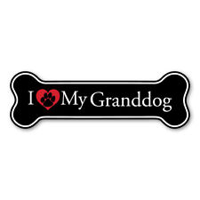 I Love My GrandDog Bone Magnet picture