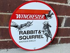 12in Winchester Rabbit And Squirrel Vintage Style Heavy Steel Metal  Sign picture
