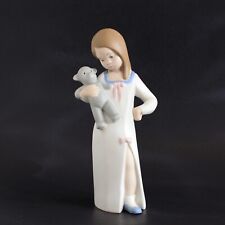 REX VALENCIA HUMMELWERK Girl with Teddy Bear Porcelain Figurine SPAIN 9” picture