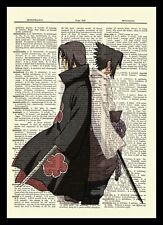 Naruto Sasuke Itachi Uchiha Anime Dictionary Art Print Picture Poster picture