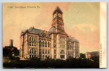 Postcard PA Pottsville View Court House Architecture Tower Clocks Vintage F6 picture