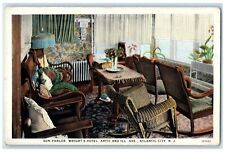 c1940 Sun Parlor Wright's Hotel Arctic IL Ave. Atlantic City New Jersey Postcard picture