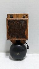 Antique Early Small Alarm Bell Wooden Case  picture