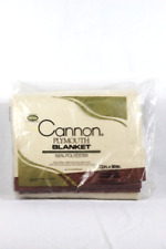Canon Mills Plymouth Tan Blanket 100% Polyester Fits Full & Twin Size Bed picture