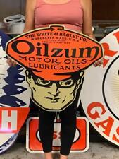 Antique Vintage Old Style Sign Oilzum Motor Oil 24