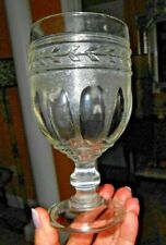 EAPG Goblet Stippled Ovals Banded Arrow  c.1910  TWO Goblets picture