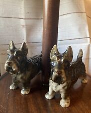 Vintage Made in Occupied Japan Scottish Terrier Scottie Dog Figurine Pair picture