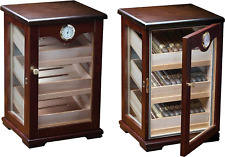 Milano Display Cigar Humidor with 4 Glass Sides & Angled Trays125 Cigar Capacity picture