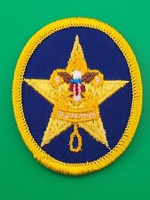 Star Scout Rank Blue & Yellow Patch Plastic Back BSA Boy Scouts Of America NEW picture