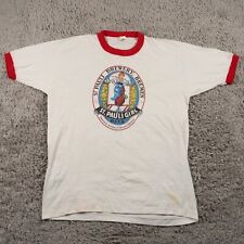 Vintage St Pauli Brewery T Shirt Men Size XL White Signal Single Stitch 80s USA picture