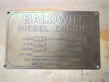 BALDWIN BLW DT66-2000 SN 3860 Builders Plate Elgin Joliet and Eastern EJ&E 118 picture