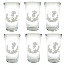 Scottish Thistle Shot Glass Set of 6 - Free Personalized Engraving, 1.5 oz picture