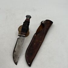 Vintage PAL RH 34 Fixed Blade Combat Fighting Knife USA Leather Handle & Sheath picture
