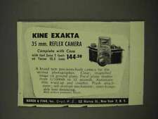 1949 Kine Exakta 35mm Reflex Camera Ad picture