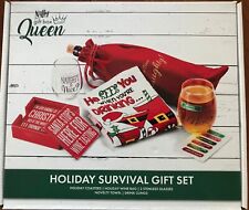 WHIMSICAL WINE LOVER'S CHRISTMAS HOLIDAY SURVIVAL GIFT SET NEW IN GIFT BOX picture