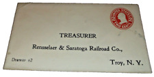 1870's RENSSELAER & SARATOGA RAILROAD TROY NEW YORK COMPANY ENVELOPE picture