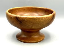 Vintage Rogue River Myrtlewood Carved Pedestal Bowl picture
