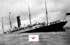 Carpathia, the ship that rescued Titanic, sinking July 17, 1918 reprint picture