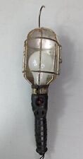 Vintage Industrial Machine Task Cage Light Trouble Hanging Drop Shop Work Lamp picture