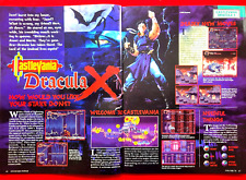 RARE 1995 CASTLEVANIA DRACULA X Nintendo Video Game = 2pg Promo Art PRINT AD picture