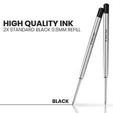 BASTION BLACK INK REFILL REPLACEMENT CARTRIDGE Bolt-Action Ballpoint Fine Pens picture