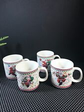 Vintage Santa Claus Christmas Coffee Mug Set of 4 Vitromaster picture