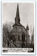 Jacksonville Oregon OR Postcard RPPC Photo Presbyterian Church 1952 Vintage picture