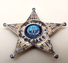 VINTAGE *OBSOLETE* Deputy Sheriff Badge KENTUCKY Distressed Gold Tone 2