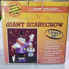 8FT INFLATABLE GIANT SCARECROW 2004 RARE VTG HALLOWEEN HARVEST THANKSGIVING  picture