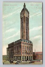 New York City NY, Singer Building, Antique, Vintage Souvenir Postcard picture
