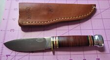 Marbles Model 99  Fixed Blade Knife Sport Stacked Leather Handle Hunting Sheath picture