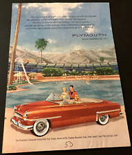 1953 Plymouth Cranbrook Convertible near Palm Springs, CA - Vintage Print Ad picture