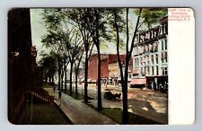 Saratoga NY-New York, Broadway Looking North, Vintage Souvenir Postcard picture