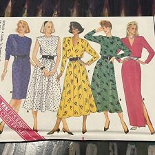 Vintage 1980s Butterick 4102 Easy Pullover Dress Sewing Pattern 6 8 10 UNCUT picture