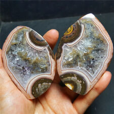 RARE 1 pair 292g Natural Warring States Red Agate Crystal Healing 4059+ picture