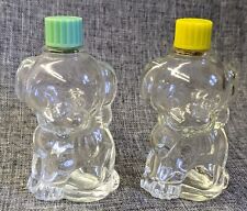Lot Of 2 Vintage Manon Freres PUPPY DOG PERFUME Glass Bottles picture