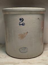 Union Stoneware Co. Red Wing Minnesota 2 Gallon Pottery Crock Antique Beauty picture