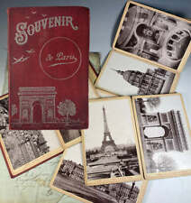 Antique c.1870s Paris Souvenir Photo Book, 13 Landmark Image Cabinet Cards picture