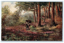 c1910 Return from the Wood Country Life Antique Oilette Tuck Art Postcard picture