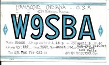 QSL 1940  Hammond Indiana   radio card picture