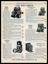 1939 CARL ZEISS Super Ikonta, Nettar, Ikonta Special. Ikoflex, Maxima Camera AD  picture