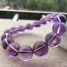 14mm Genuine Natural Purple Amethyst Crystal Beads Bracelet AAA picture
