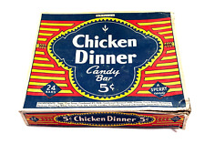 RARE 1920's Original Chicken Dinner Candy Bar 5 cent BOX nice see pics picture